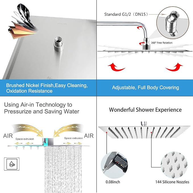 NearMoon Square Rain Shower Head - Image 5