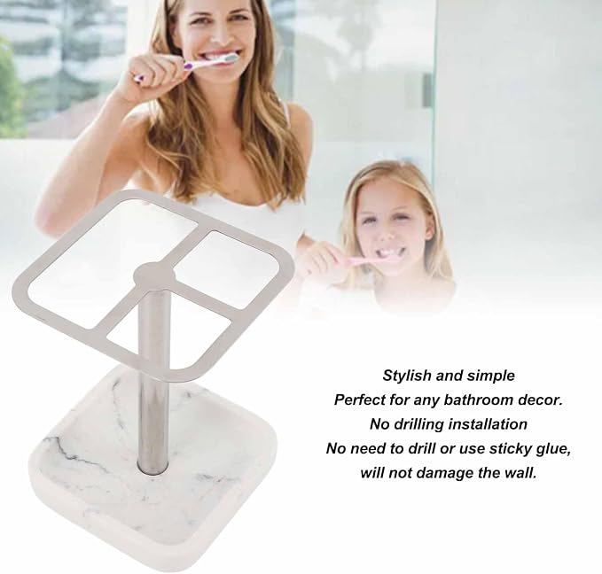 Stainless Steel Toothbrush Holder, Toothbrush and Toothpaste Stand, Bathroom - Image 3