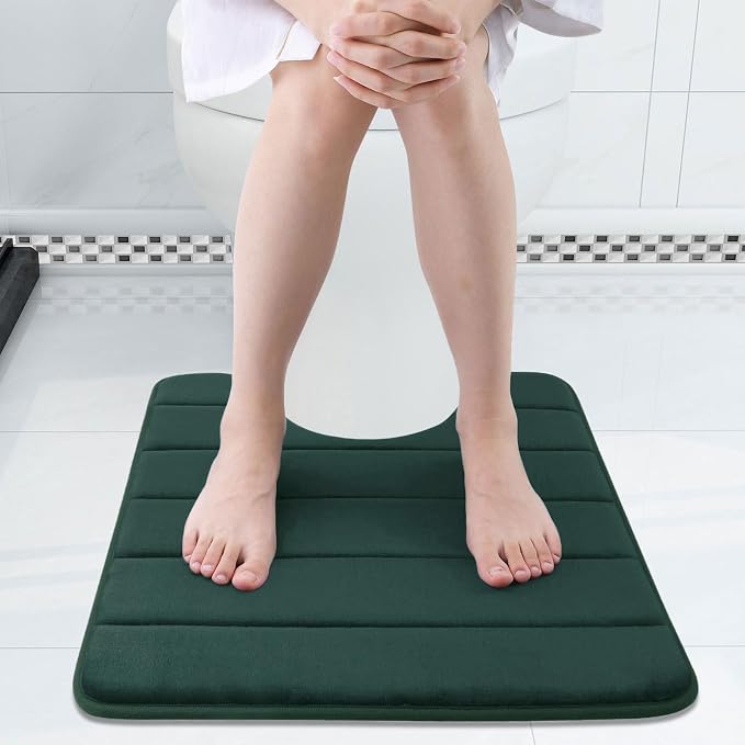 Buganda Memory Foam U-Shaped Contour Toilet Rugs, Non Slip Absorbent, Thick - Image 3
