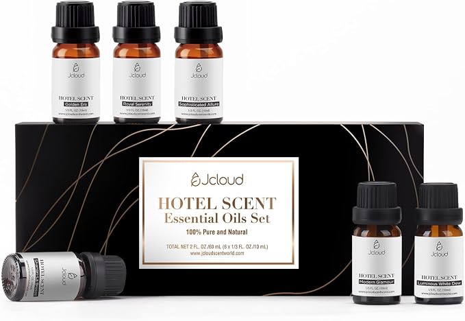 JCLOUD Hotel Diffuser Oils Set | Top 6 Luxury Hotel Inspired Essential Oils by JCLOUD