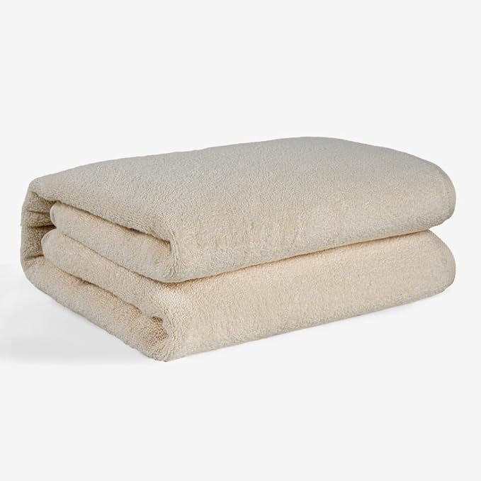 SALBAKOS 100% Turkish Cotton Jumbo Bath Sheet Towel Oversized 40x80 inch | by SALBAKOS