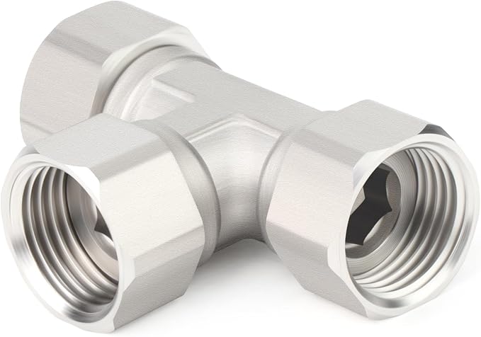 TAISHER 2PCS 304 Stainless Steel 3 Way 3 Ends Flexible Movable Tee Connector - Image 3