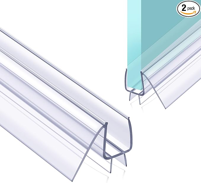 POZIA Shower Door Bottom Seal Frameless Glass Shower Door Seal Strip Clear by POZIA