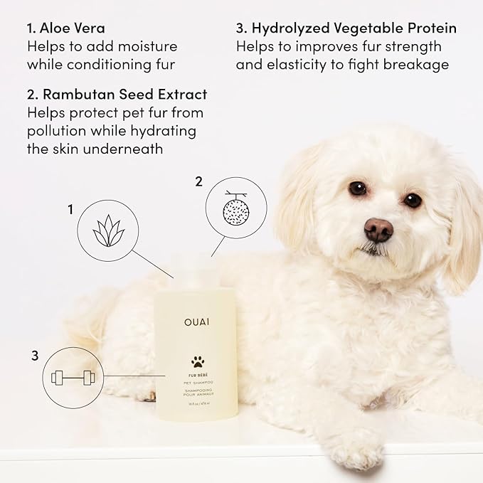 OUAI Fur Bébé Pet Shampoo, Mercer Street Scent - Image 3