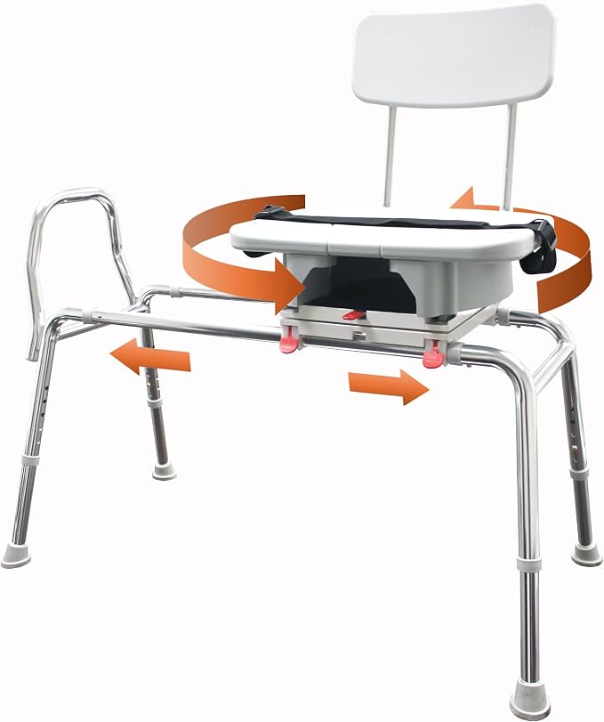 Eagle Health Supplies Sliding Shower Chair Tub Transfer Bench by EagleHealthSupplies