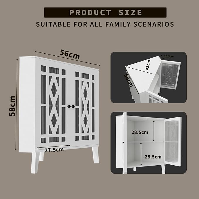 Small Bathroom with Doors, Towel Cabinet - Image 3