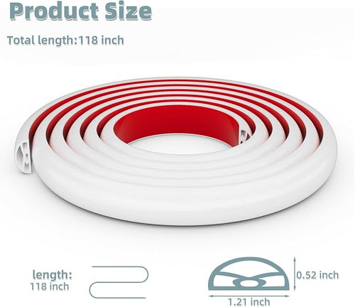 118Inch New Shower Threshold Water Dam Barrier, Collapsible Self-Adhesive - Image 2