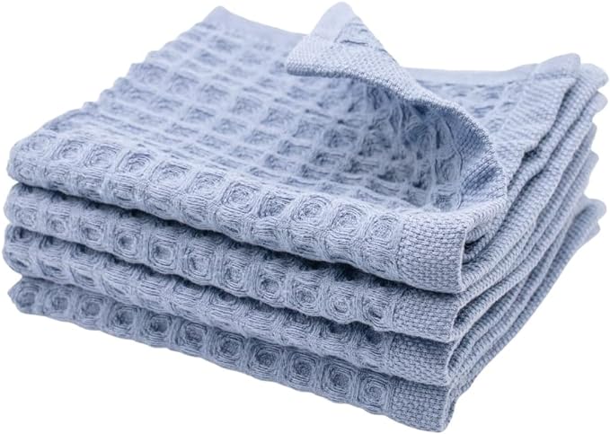 sea me at home Waffle Washcloths Set, 100% Turkish Cotton by seameathome