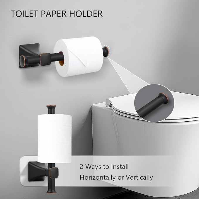 5 Piece Bathroom Hardware Accessories Set, SUS304 Stainless Steel Bath Towel - Image 3