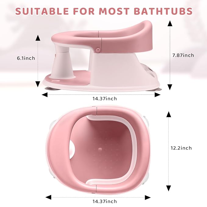 Baby Bath Seat, Infant/Toddler Sit Up Bathtub Seat - Image 7