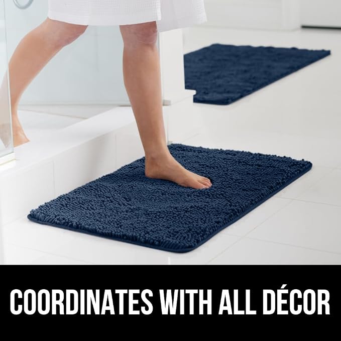 GORILLA GRIP Bath Rug Mat 30x20, Soft Absorbent Chenille, Quick Dry Microfiber - Image 9