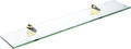 Spancraft Glass H-4.75x27-Brass Heron Glass Shelf, 4.75" x 27" by Spancraft
