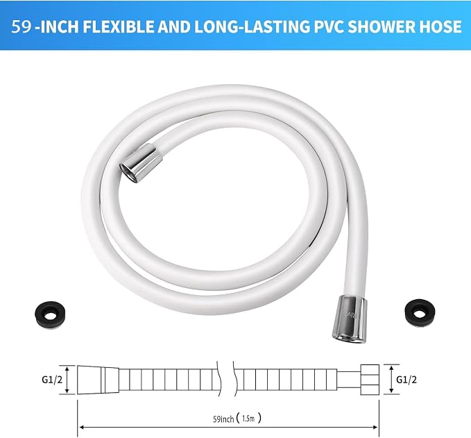 Extra Long Replacement Shower Hose Extension Handheld Shower Head Hose 59 - Image 2