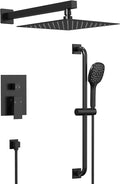 Matte Black 10 Inch Rainfall Shower System by GRANDJOY