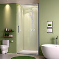 34" Wx72 H Frameless Reversible Pivot Shower Door, 1/4" Clear SGCC Tempered by Kosmonia