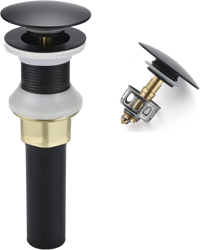 Bathroom Sink Drain, Drain Stopper Bathroom Sink Without Overflow, Pop Up Drain by Rockgoya