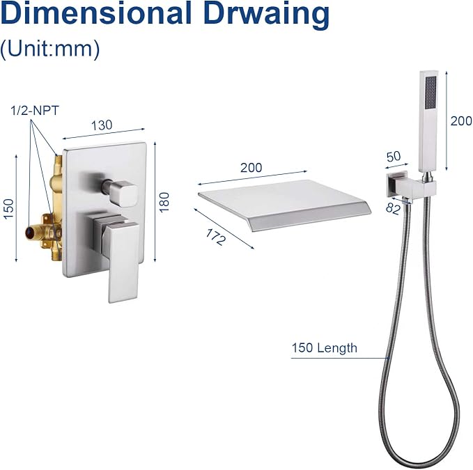 Taplong Wall Mount Tub Faucet - Image 6