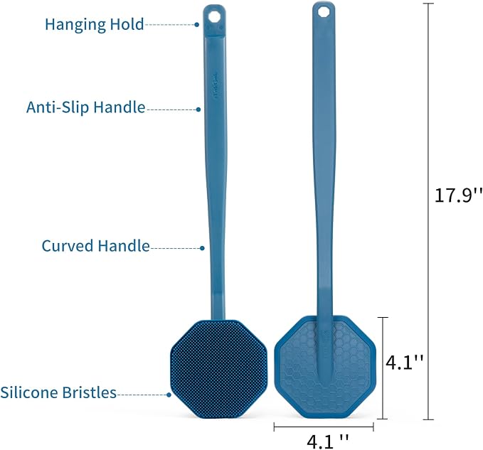 iTokGoK® All New Premium Silver-Infused Silicone Back Scrubber - Image 5