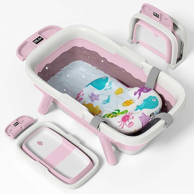 Collapsible Baby Bathtub, Laege Infant Bath Tub by Unknown
