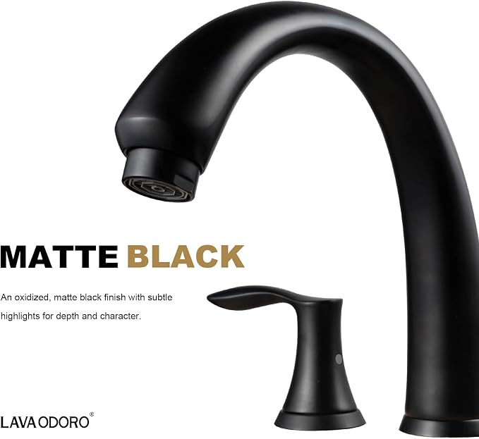 Lava Odoro Black Roman Tub Faucet - Image 4