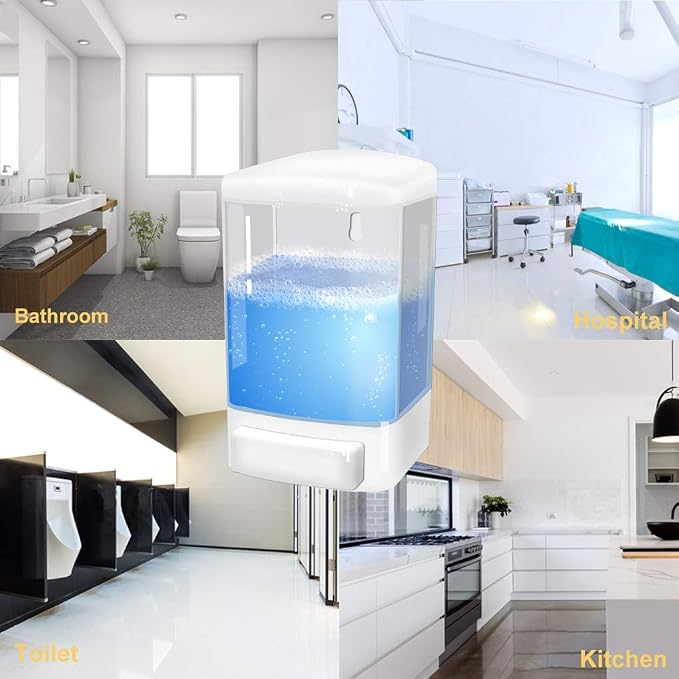 Evhome Manual Soap Dispenser Wall Mount Hand Sanitizer Dispenser 33.8oz - Image 4
