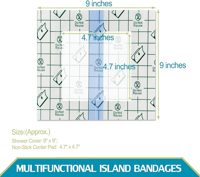 25 Pcs Waterproof PD Dialysis Catheter Wound Cover Shields Island Dressing - Image 4