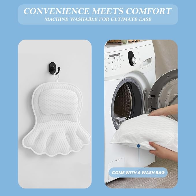 Bath Pillow for Tub | 4D Air Mesh Fabric - Image 6