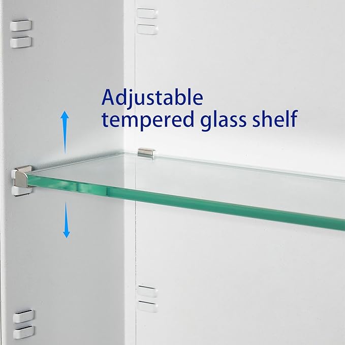 Bathroom Medicine Cabinet with Beveled Edge Mirrored Door 30 x 26 inch - Image 6