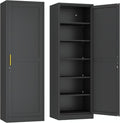 Metal Locker Tall Narrow Storage Cabinet, Gym Home Office, Entryway and Hallway by Ckzbx