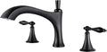 SITGES Antique-Inspired Brass Bathtub Faucet, 2-Handle Medium Arc Roman Tub by SITGES