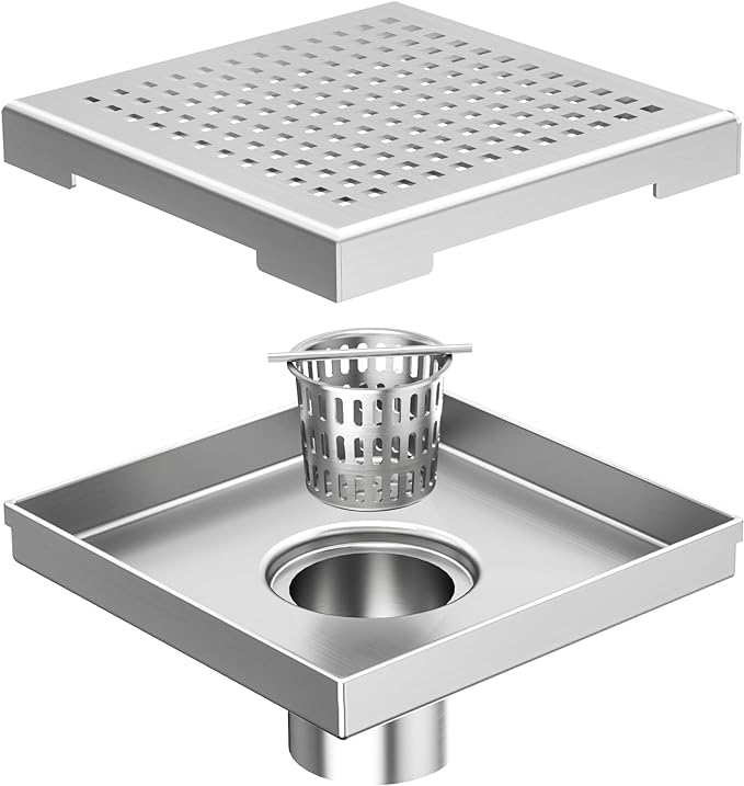 Neodrain 6-Inch Square Shower Drain by Neodrain