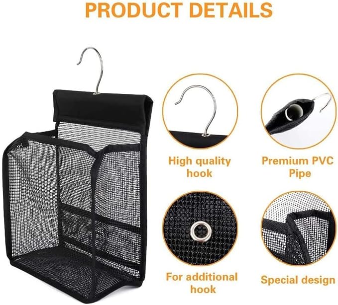 Hanging Mesh Shower Caddy Organizer Bathroom Storage Bag - Image 2