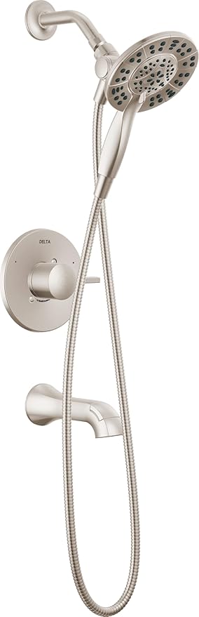 Delta Faucet Albion 14 Series Single-Handle Tub and Shower Faucet Set, Brushed by DeltaFaucet