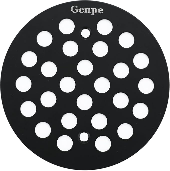 Round 4.25 Inch Screw-in Shower Drainer Cover Replacement 304 Stainless Steel by Genpe