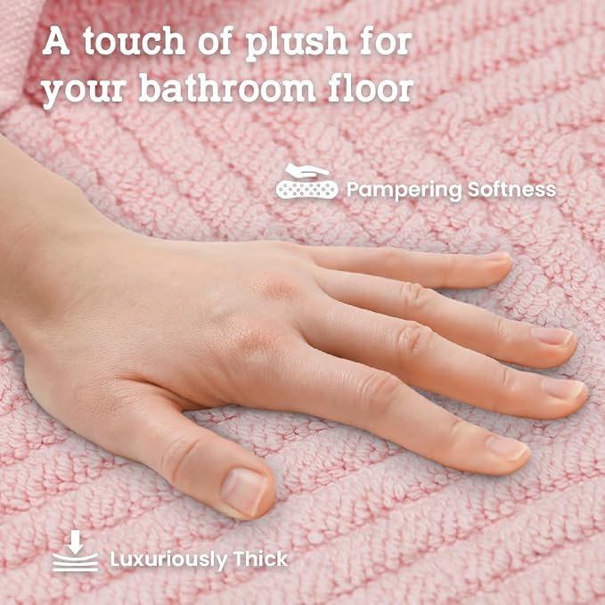 Casa Lino 100% Cotton Bath Mat Set of 2 - Image 3