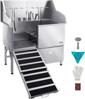 VEVOR Dog Bath Tub, Professional 50 Inch 304 Stainless Steel Dog Washing by VEVOR