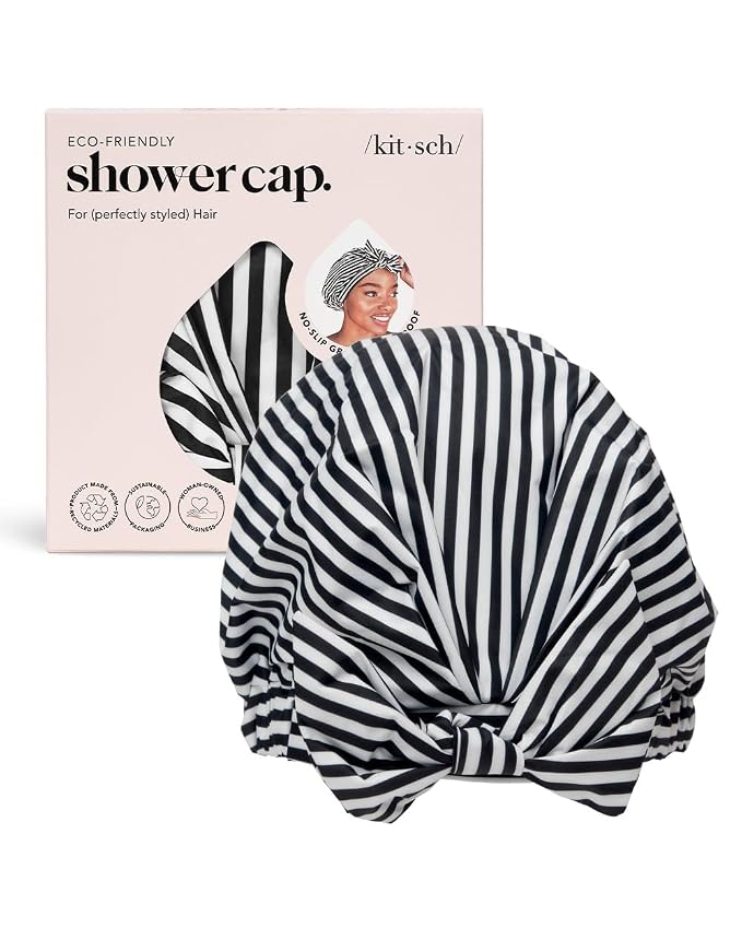 Kitsch Luxury Shower Caps for Women Reusable Waterproof by Kitsch
