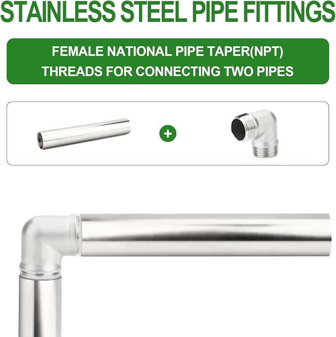 TAISHER 1PCS Stainless Steel Pipe Fittings, 1-1/4" NPT Female x 1-1/4" NPT - Image 6