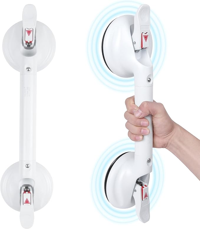 19inch Suction Shower Grab Bar, Portable Shower Handle Bar Suction Grip Bar by HEINSY