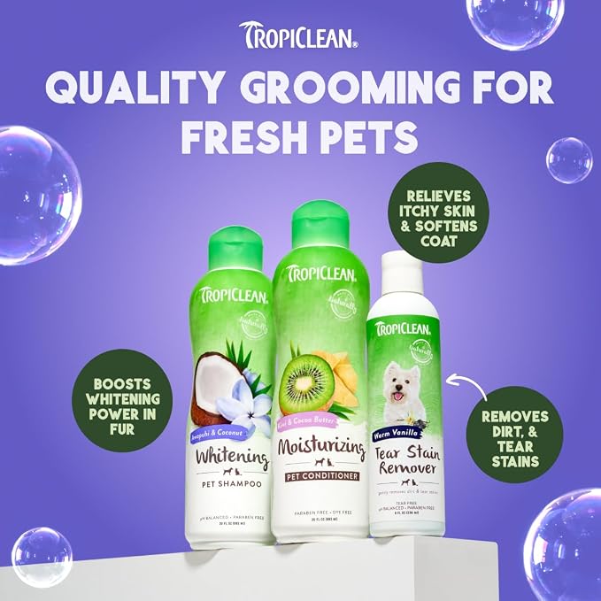 TropiClean Whitening Dog Shampoo, Puppy Safe, Made in the USA, Cat Friendly - Image 8