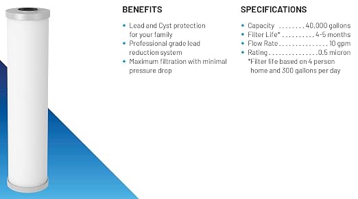 Pentair OMNIFilter PB55-20 Carbon Water Filter, Whole House Premium Heavy Duty - Image 4