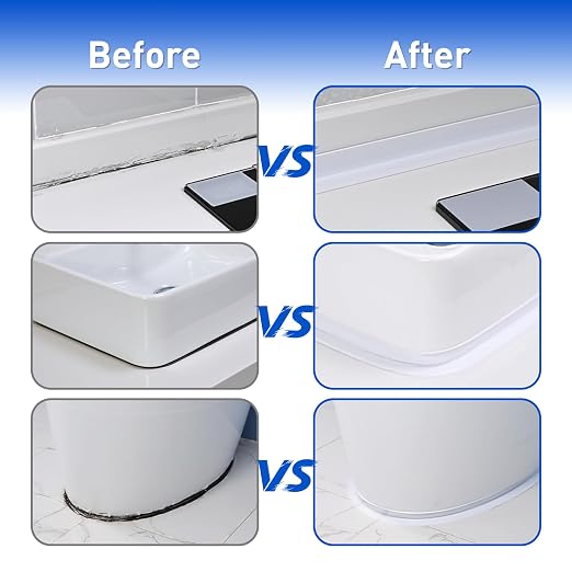 White Caulk Tape Self Adhesive Waterproof 1.97" x26.25Ft, Bathroom Peel & Stick - Image 7