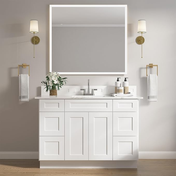 ROOMTEC Bathroom Cabinet, Soft-Close Drawer Slides Morden Bathroom Sink Vanity - Image 2
