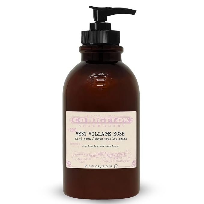 C.O. Bigelow West Village Rose Hand Wash, Iconic Collection Liquid Hand Soap by COBigelow