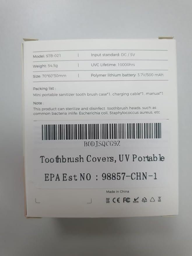 UV-C Toothbrush Sanitizer Cover Case and Holder Electric Travel Toothbrush Cover - Image 9