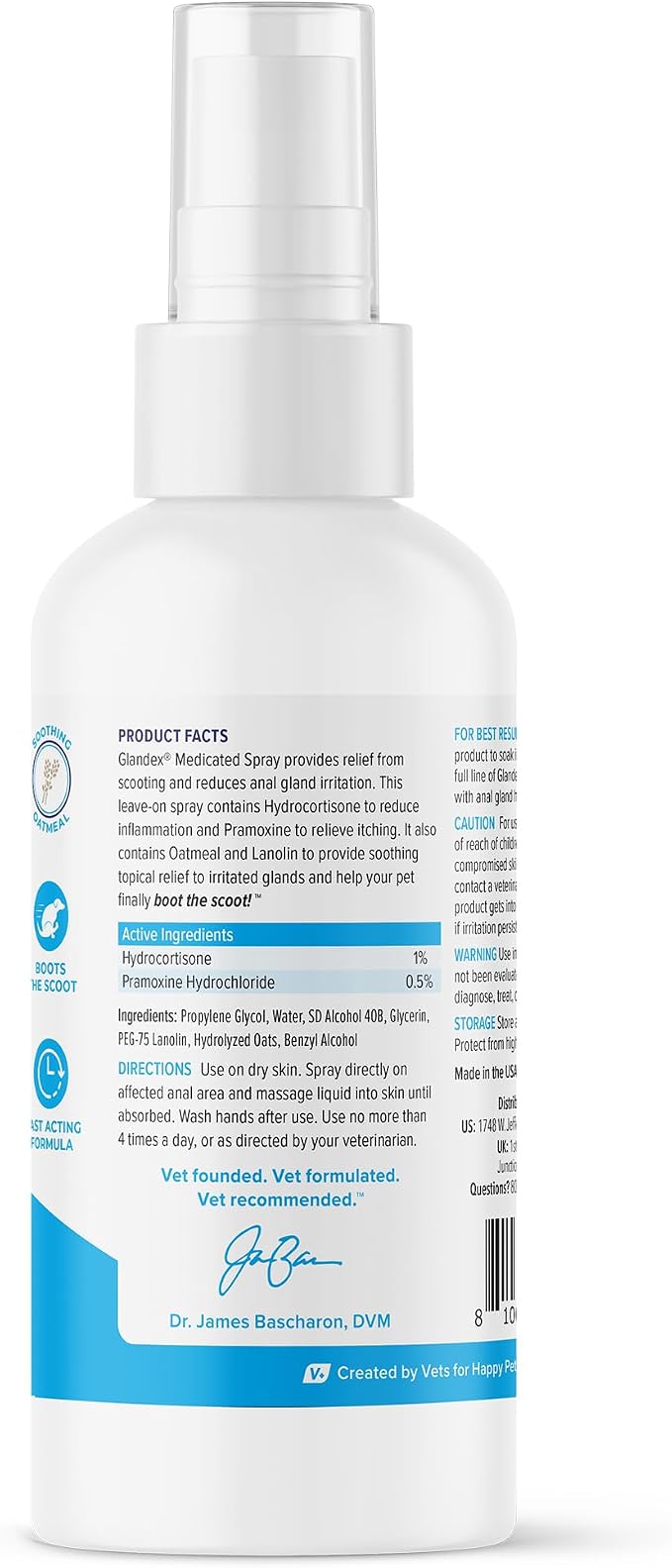 Vetnique Glandex Medicated Dog Butt Wipes or Spray - Image 2