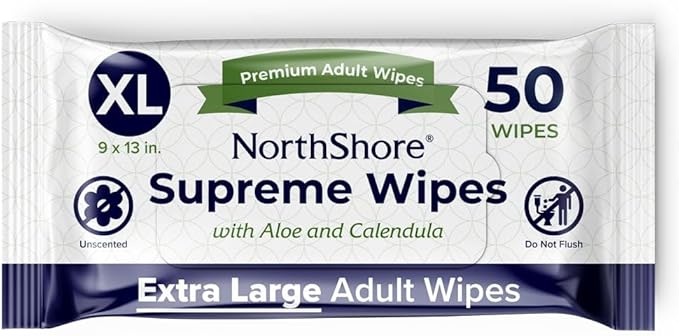 NorthShore Supreme Heavy-Duty Quilted Wipes, 9 x 13 in. by NorthShore