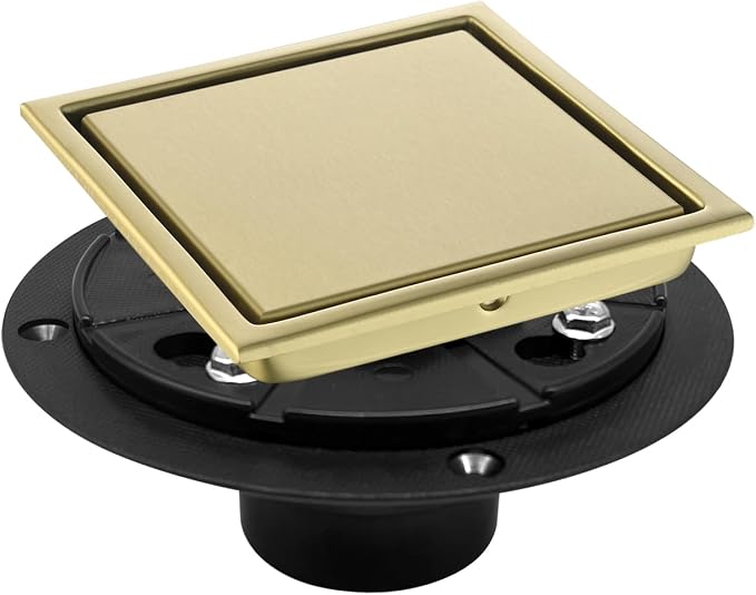 4 Inch Square Shower Drain by KOOTTI