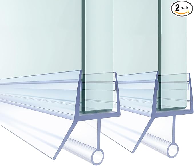 Shower Door Bottom Seal, Frameless Glass Door Seal Strip to Seal 11mm Gap by FCSOTSPS