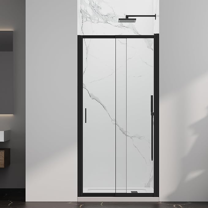 27-30" W x 72" H Pivot Swing Glass Shower Doors, 180° Rotating Retractable by ShowerDoor